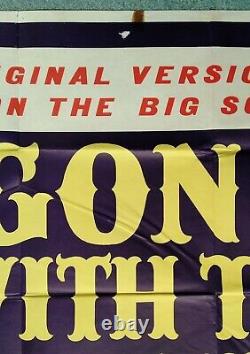 GONE WITH THE WIND (1939) vRARE 1954 1st Widescreen release UK quad movie poster