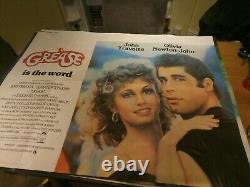 GREASE 1978 ORIGINAL UK QUAD POSTER 30 x 40. Stored folded, great condition