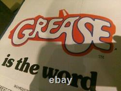 GREASE 1978 ORIGINAL UK QUAD POSTER 30 x 40. Stored folded, great condition