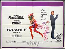 Gambit (1966) Original vintage UK quad movie poster