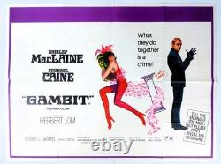 Gambit Original Uk Quad Movie Poster 1966 Michael Caine