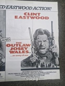 Gauntlet/Outlaw Josey Wales Double Bill Quad Movie Cinema Poster Clint Eastwood