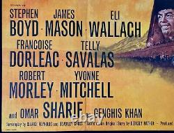 Genghis Khan Original Quad Movie Poster Stephen Boyd Omar Sharif 1965