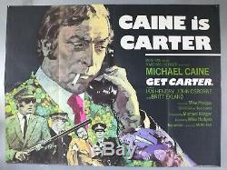 Get Carter Michael Caine / Ian Hendry Original 1971 Uk Quad Movie Poster