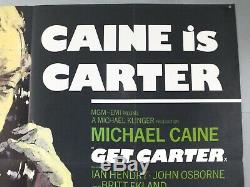 Get Carter Michael Caine / Ian Hendry Original 1971 Uk Quad Movie Poster