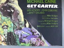 Get Carter Michael Caine / Ian Hendry Original 1971 Uk Quad Movie Poster