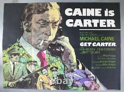 Get Carter Michael Caine / Ian Hendry Original Uk Quad Movie Poster