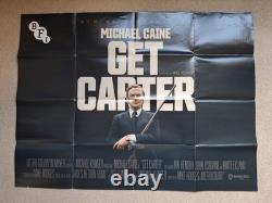Get Carter UK Quad Rare Original Movie Cinema Film Poster BFI Release 2022