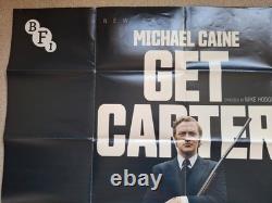 Get Carter UK Quad Rare Original Movie Cinema Film Poster BFI Release 2022
