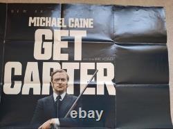 Get Carter UK Quad Rare Original Movie Cinema Film Poster BFI Release 2022
