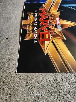 Giant 8 x 5ft Building Cinema Promo Movie Poster Captain Marvel Samuel L Jackson