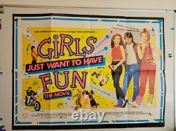 Girls Just Want To Have Fun UK Quad Movie Film Cinema Poster 1985