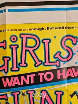 Girls Just Want To Have Fun UK Quad Movie Film Cinema Poster 1985