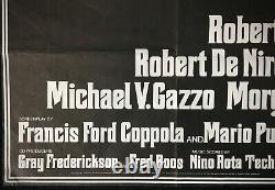 Godfather Part II Original Quad Movie Poster Coppola Pacino De Niro 1974