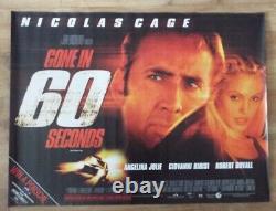 Gone In 60 Seconds 2000 Original Quad Movie Poster Double Sided