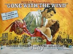 Gone With The Wind Movie Quad Poster 1969 Clark Gable Vivien Leigh Terpning Art