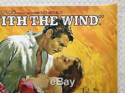 Gone With The Wind Movie Quad Poster 1969 Clark Gable Vivien Leigh Terpning Art