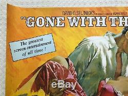 Gone With The Wind Movie Quad Poster 1969 Clark Gable Vivien Leigh Terpning Art