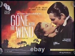 Gone With the Wind Original Quad Movie Poster Vivien Leigh Clark Gable BFI 2013