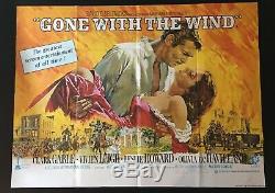 Gone with the Wind Original Quad Movie Poster AUTOGRAPHED by Olivia de Havilland