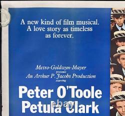 Goodbye, Mr. Chips Original Quad Movie Poster LINEN BACKED Peter O'Toole 1969