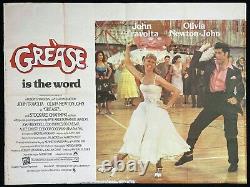 Grease Original Quad Movie Poster John Travolta Olivia Newton John 1978