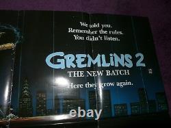 Gremlins 2 II 1990 Warner Bros original vintage quad movie cinema poster 40 30