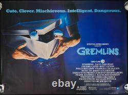 Gremlins ORIGINAL Quad Film Cinema Poster Joe Dante Zach Galligan 1984