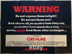 Gremlins Teaser Original Advance Movie Quad Film Poster 1984 Rare