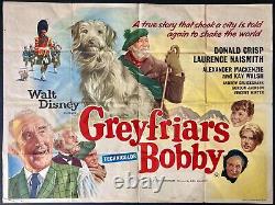 Greyfriars Bobby ORIGINAL Quad Movie Film Cinema Poster Walt Disney 1961