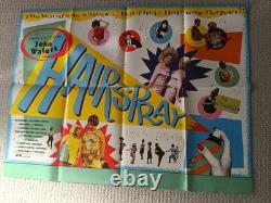 HAIRSPRAY Original Folded UK Quad Cinema Poster Bold Colourful Artwork