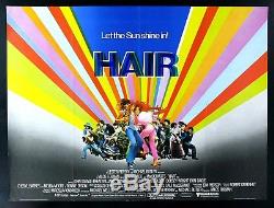 HAIR CineMasterpieces BRITISH QUAD ORIGINAL MOVIE POSTER HIPPIE 1979 SIXTIES