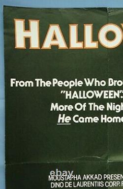 HALLOWEEN II (1981) original UK quad movie poster Michael Myers Slasher Horror