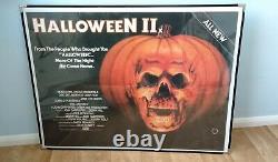 HALLOWEEN II (1981) original UK quad movie poster Michael Myers Slasher Horror