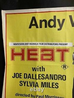 HEAT Australian Quad Movie Poster Andy Warhol New York pop art one sheet