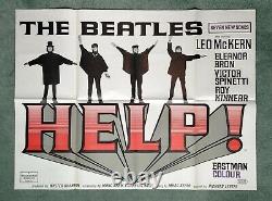 HELP! (1965) very rare original UK 1stR cinema quad movie poster THE BEATLES