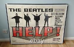 HELP! (1965) very rare original UK 1stR cinema quad movie poster THE BEATLES