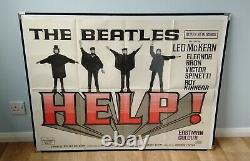 HELP! (1965) very rare original UK cinema quad movie poster THE BEATLES