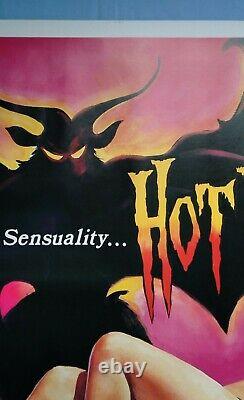 HOT FANTASIES (1982) original ROLLED quad movie poster CHANTRELL art Sex Horror