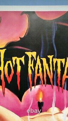 HOT FANTASIES (1982) original ROLLED quad movie poster CHANTRELL art Sex Horror