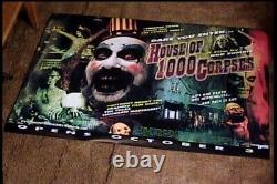 HOUSE OF 1000 CORPSES ROLL ORIG BRITISH QUAD 30x40 MOVIE POSTER ROB ZOMBIE RARE
