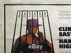 Hang'Em High Original Movie Quad Poster 1968 Clint Eastwood Arnaldo Putzu Art