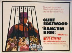 Hang'Em High UK Quad (1968) Original Film Poster