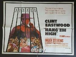 Hang' Em High Uk Quad Original Film Poster 1968 Clint Eastwood