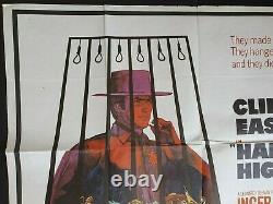 Hang' Em High Uk Quad Original Film Poster 1968 Clint Eastwood