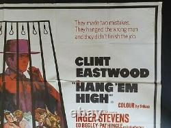 Hang' Em High Uk Quad Original Film Poster 1968 Clint Eastwood