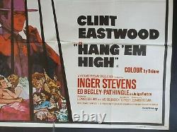 Hang' Em High Uk Quad Original Film Poster 1968 Clint Eastwood