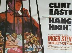 Hang' Em High Uk Quad Original Film Poster 1968 Clint Eastwood