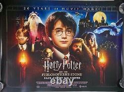 Harry Potter 20'th Anniversary RR Original Quad Movie Poster JK Rowling 2021