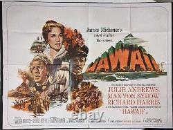 Hawaii Original Quad Movie Poster Julie Andrews Richard Harris 1966